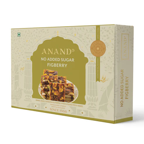Anand Sweets & Savouries Sugar Free Dryfruit Fig Burfi | 400 gms