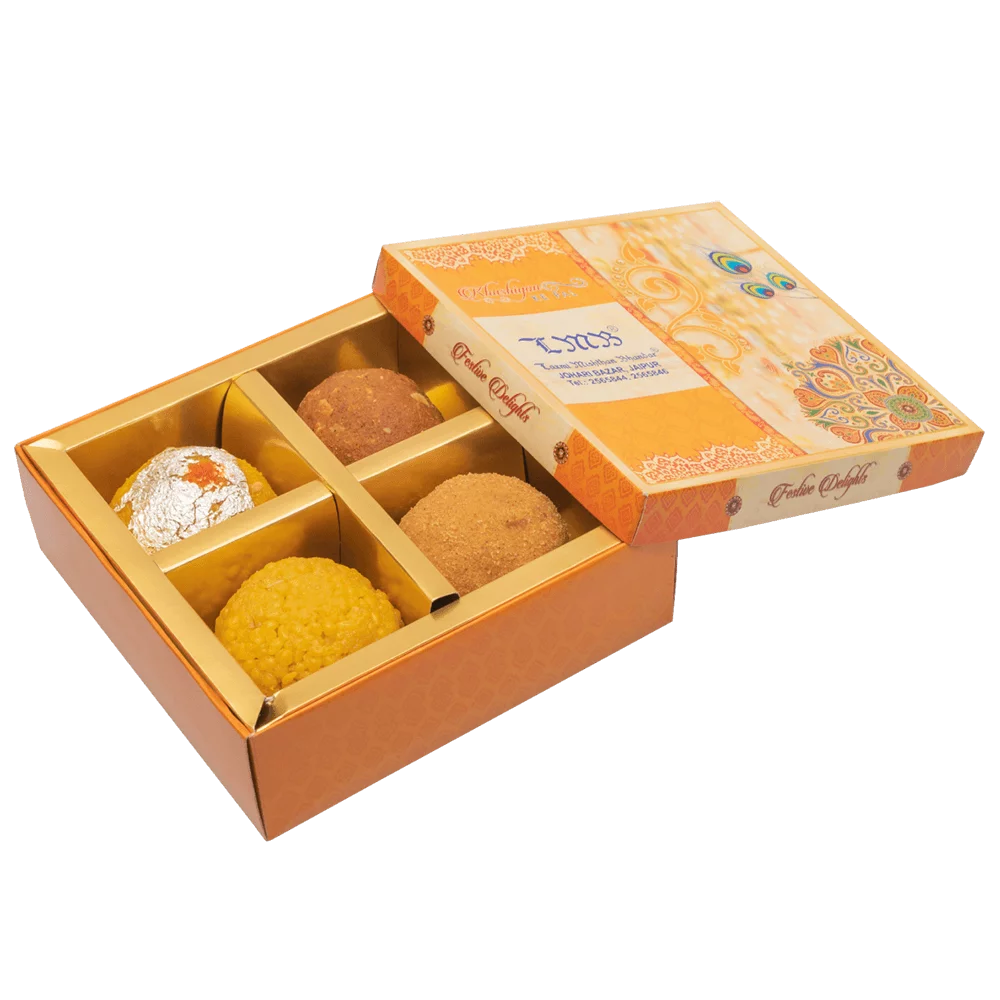 Laxmi Misthan Bhandar 4-Pc Shahi Laddu Box