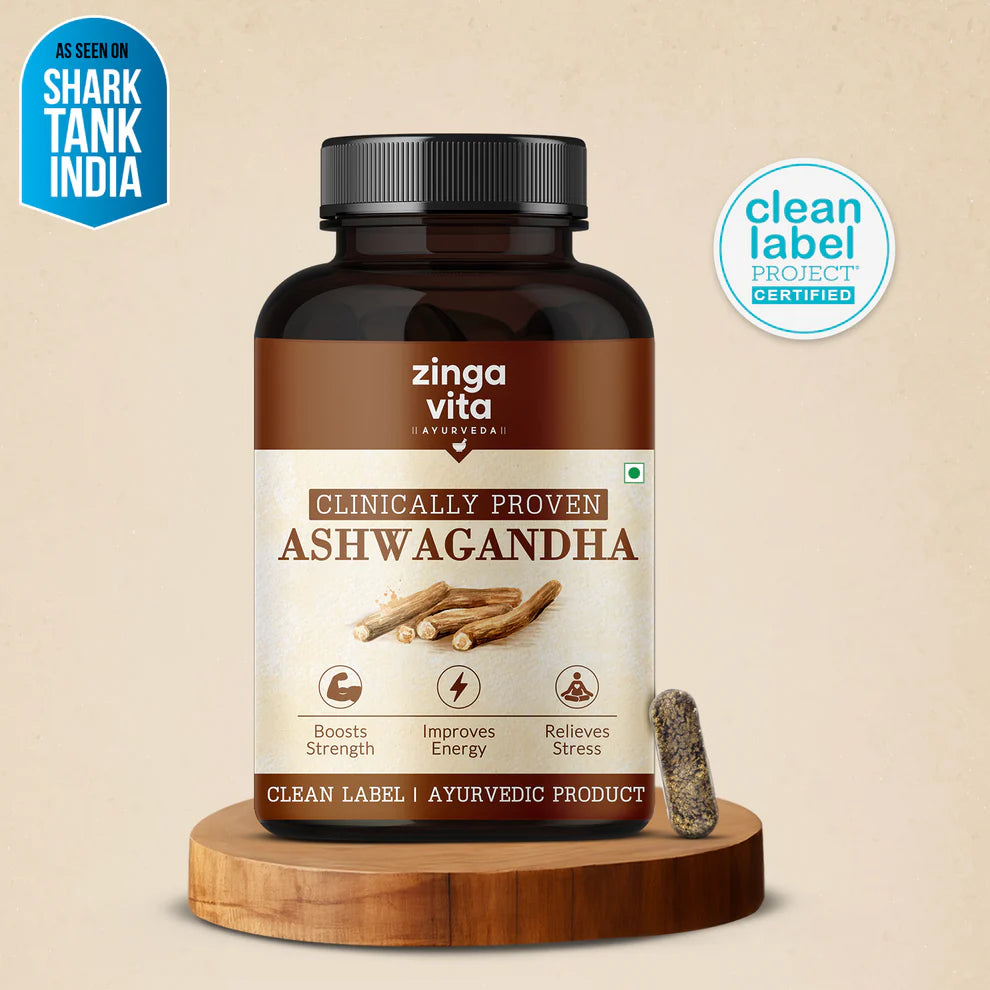 Zinga Vita 100% Pure Ashwagandha | 30 Capsules