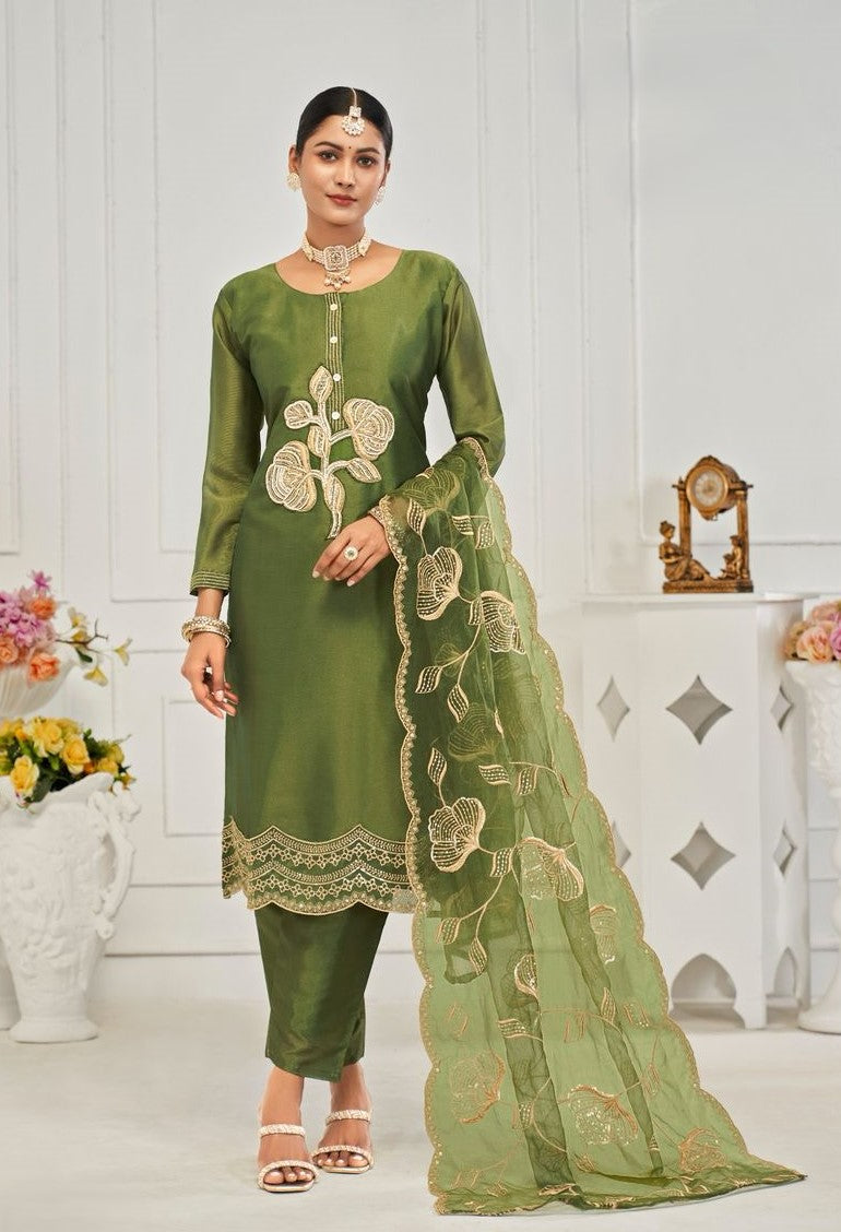 Exclusive Designer Three Piece Suit Set with Heavy Dupatta | Ready To Wear