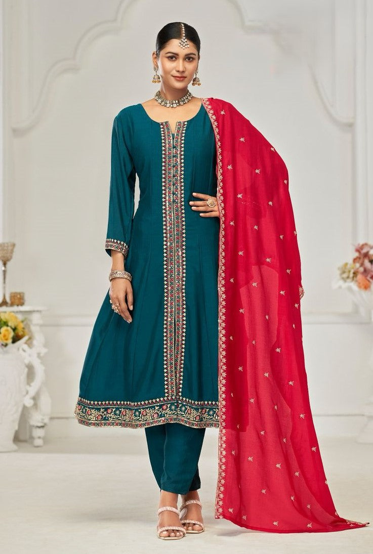 Contrasting Anarkali Party Wear Heavy Suit Set Collection | Ready To Wear