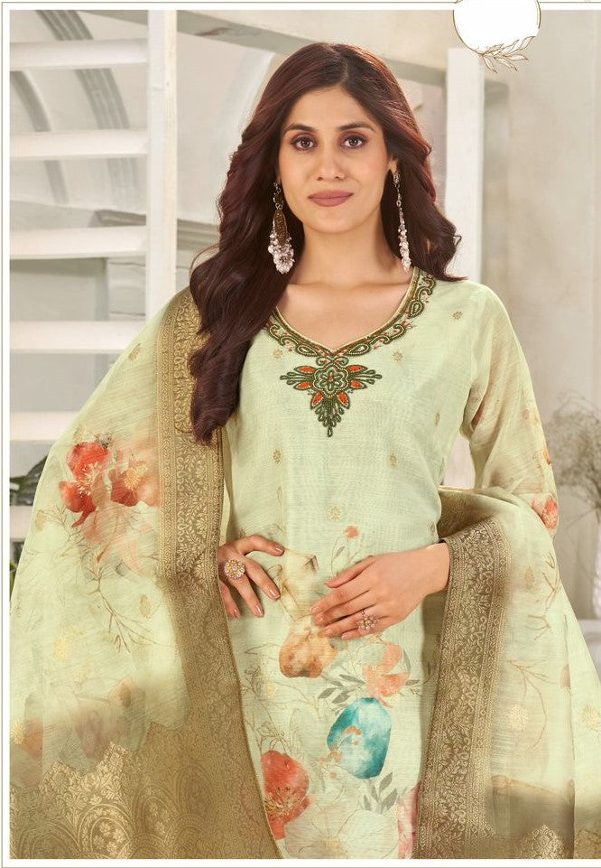 Heavy Party Wear Pure Chanderi Silk Suit Set Collection | Ready To Wear