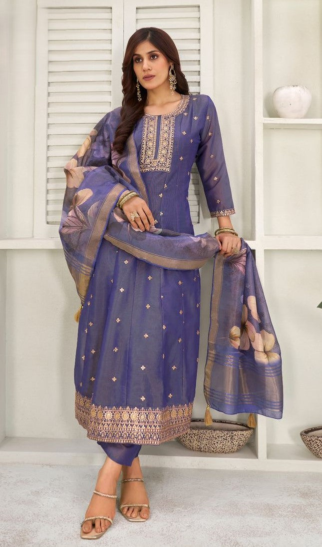 Super heavy and rich Pure Kasturi Gold Silk Suit Set Collection | Ready To Wear