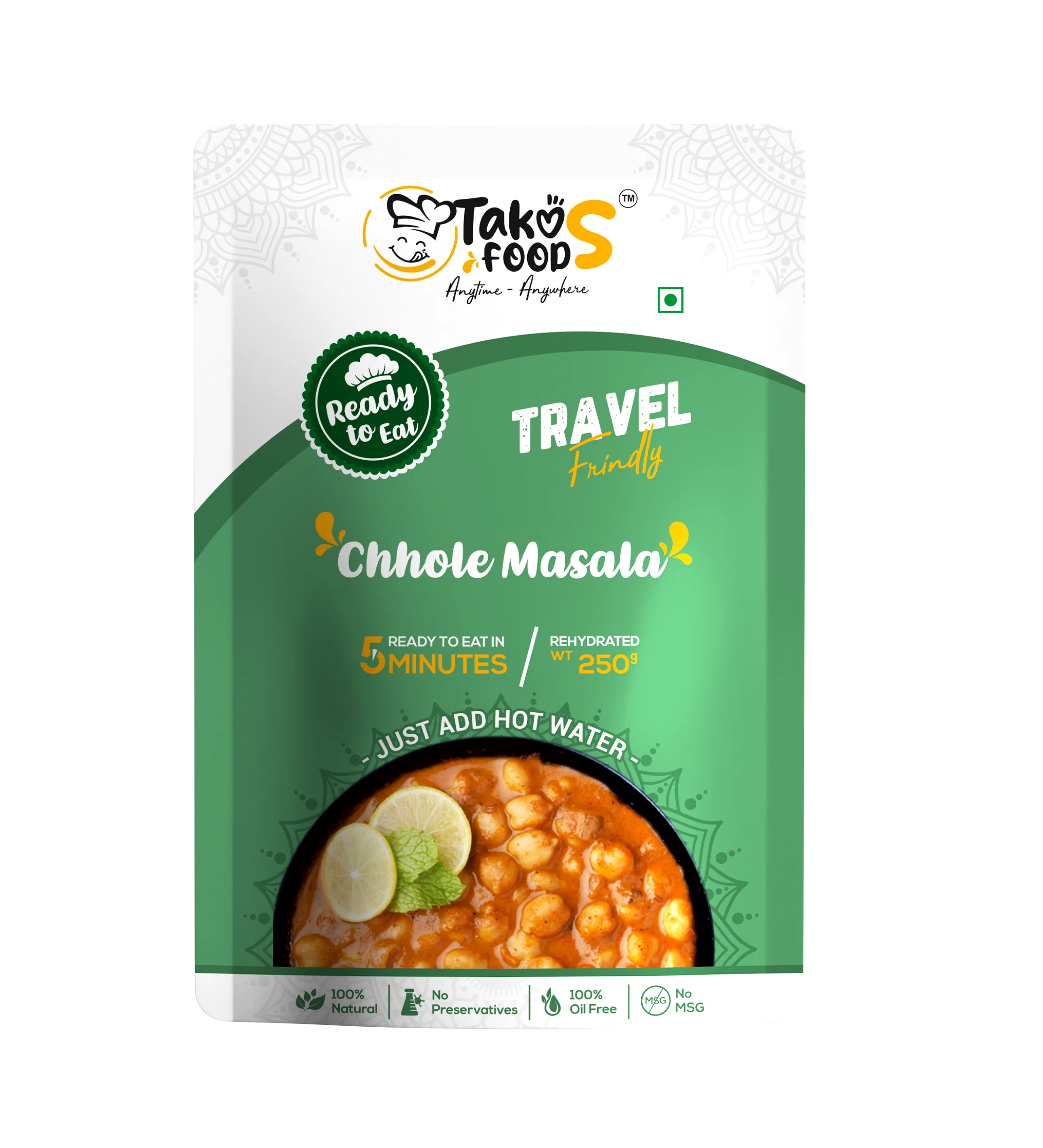 Takos Food Chhole Masala | Ready To Eat 250 gms