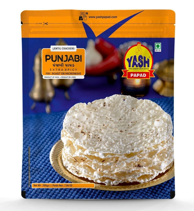 Yash Punjabi Extra Spicy Papad | 400 Gms