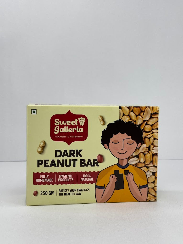 Sweet Galleria Dark Peanut Chocolate Bar Homemade - 250 gms