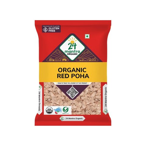 24 Mantra Organic Red Poha - 500 gms