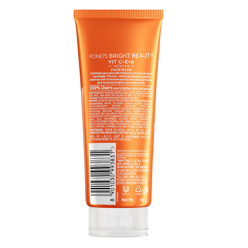 Pond's Bright Beauty Vit C+E+A Gel Face Wash - 100 ml