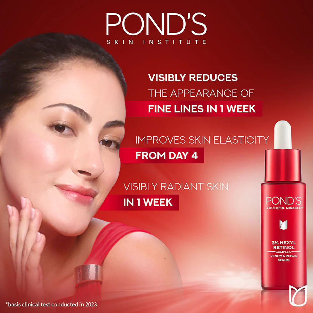 Pond's Youthful Miracle Hexyl Retinol, Renew & Repair Serum - 28 ml