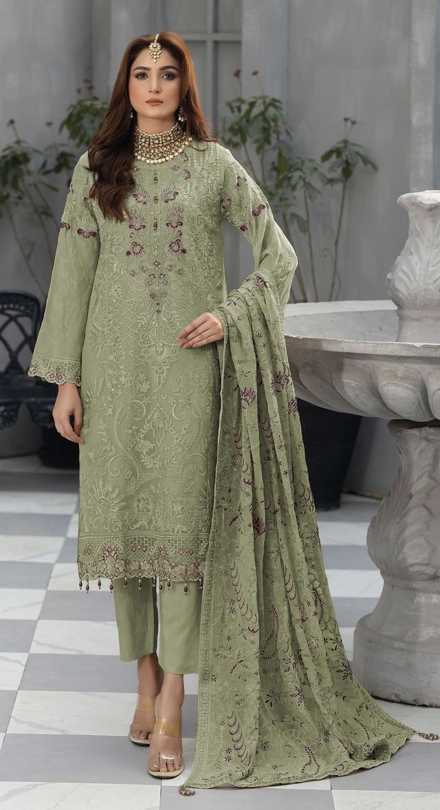 Traditional Suit With Embroidery Work | Ready To Wear
