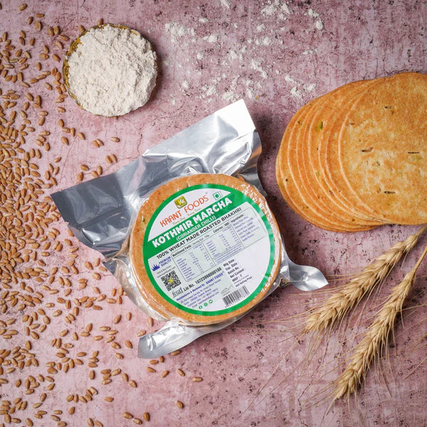 Kaant Foods Coriander Green Chilli Bhakhri | 200 gms