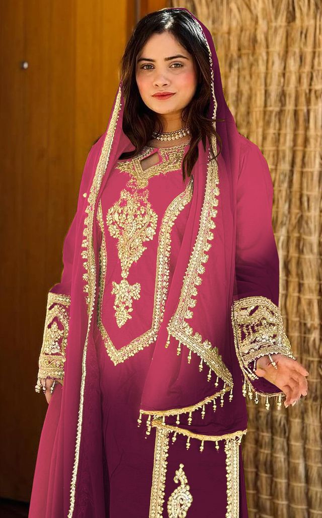 Beautiful Suit With Embroidery Work | Ready To Wear