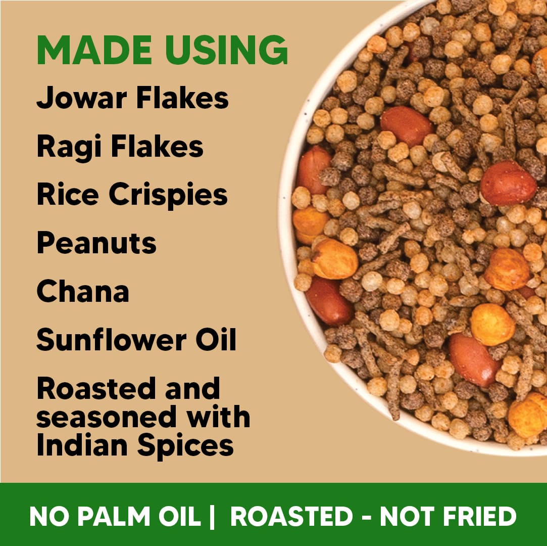 Eat Better Co Millet Namkeen - Desi Masala - 4 Packets (4 x 100 grams) - 400 gms