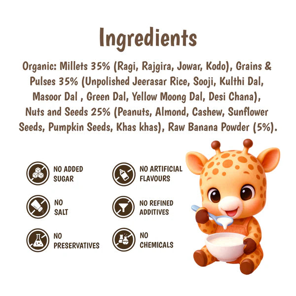 Junior's Nutrition Weight Gain Mix For Young Kids (6+ Months) | 500 gms