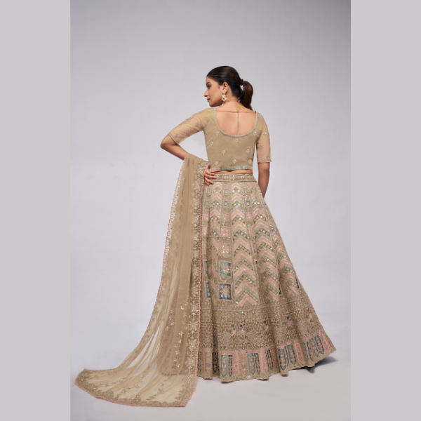 Peacock And Paisley Motifs Zari Work Bridal Lehenga Choli | Oct 2024 - India shopping