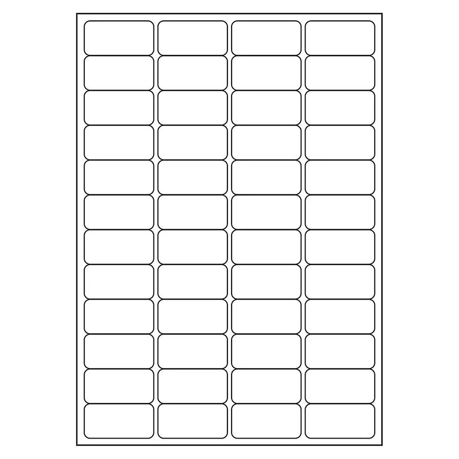 48 × 24 mm self-adhesive address labels on A4 sheet with 48 labels