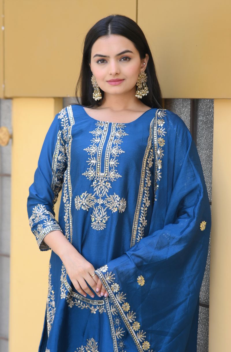 Stylish Lehenga Suit With Sequence Embroidery Work | Ready To Wear