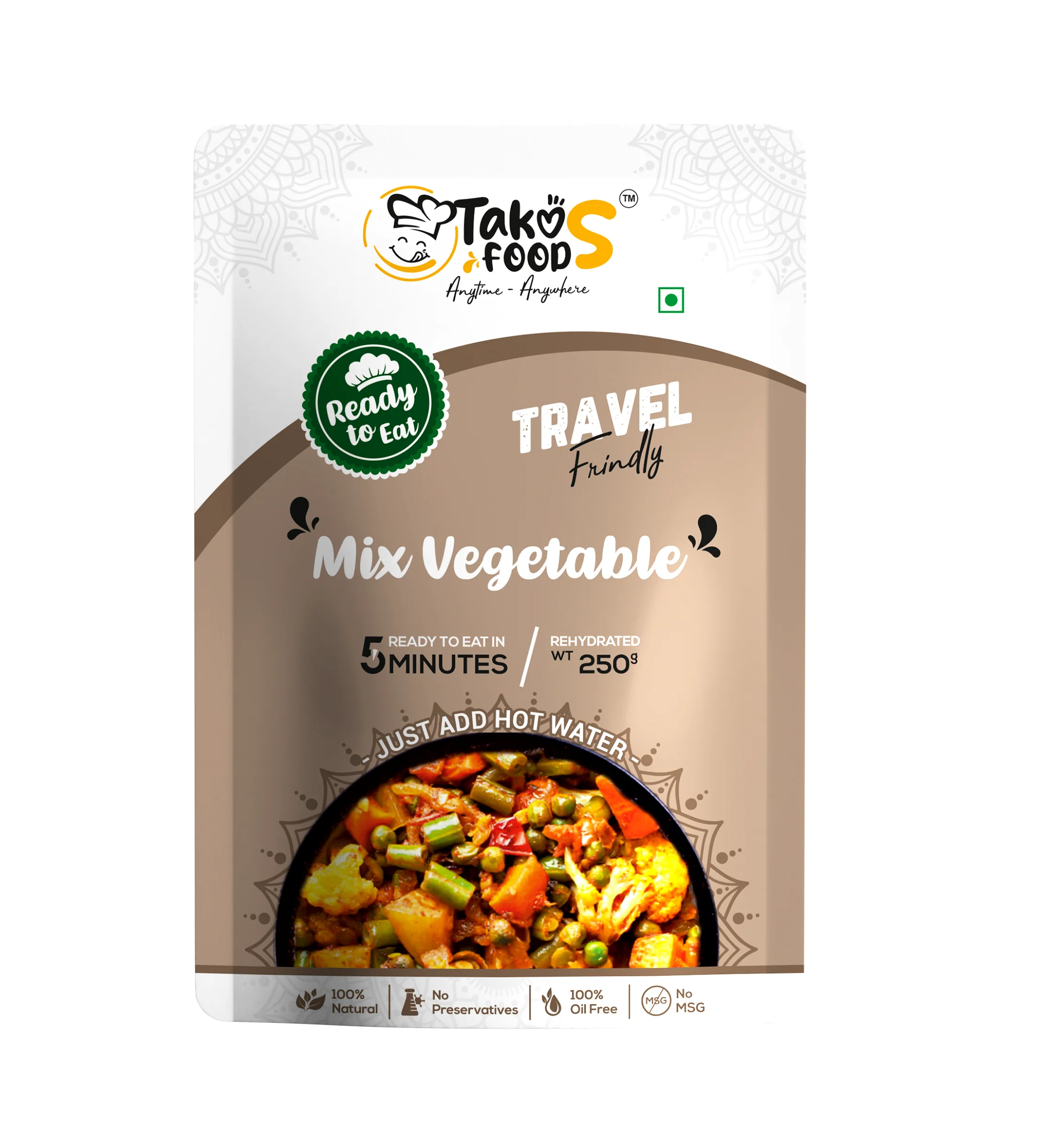 Takos Food Mix Vegetables | Ready To Eat 250 gms
