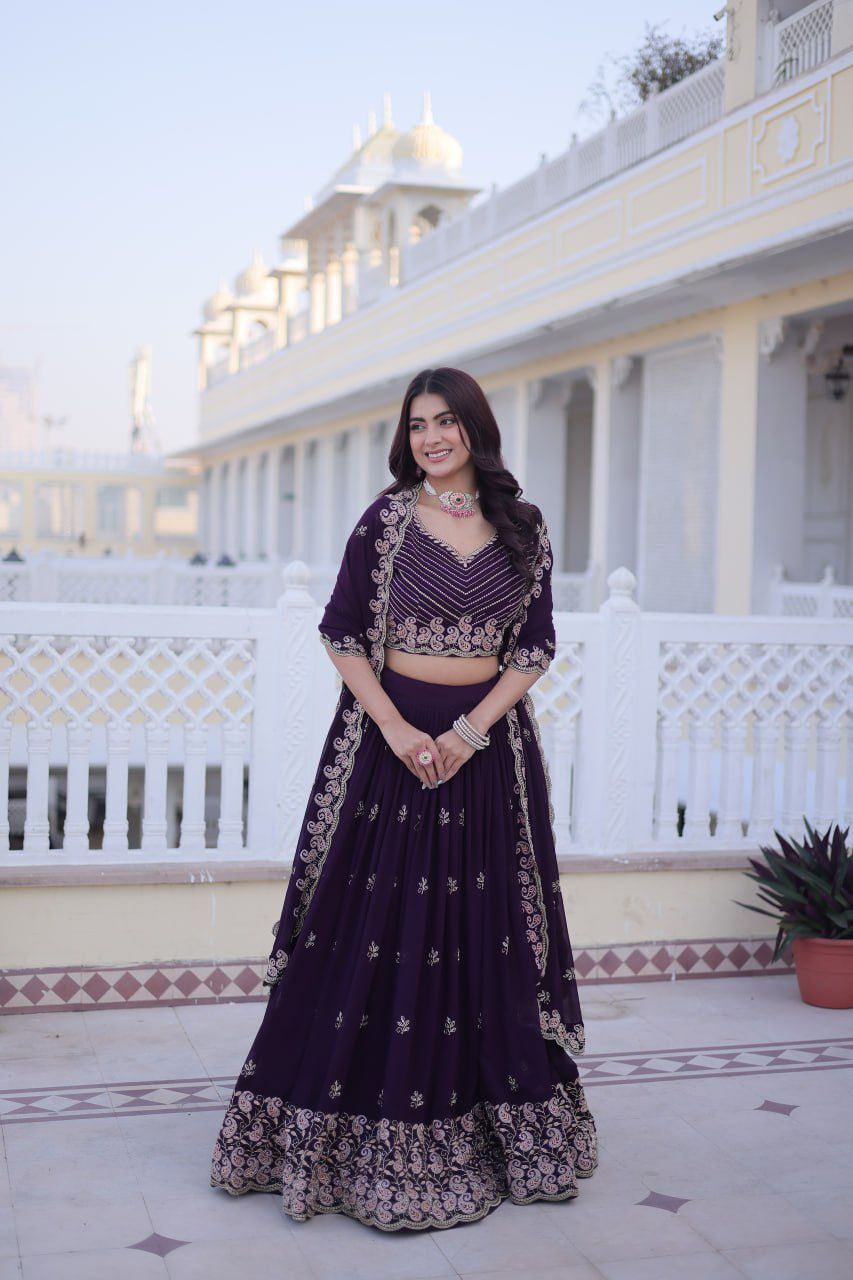 Wedding Collection Zari Embroidered Work Lehenga Choli | Ready To Wear