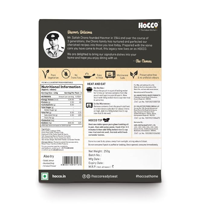 Hocco Veg Pulao Mix - 300 gms - India shopping
