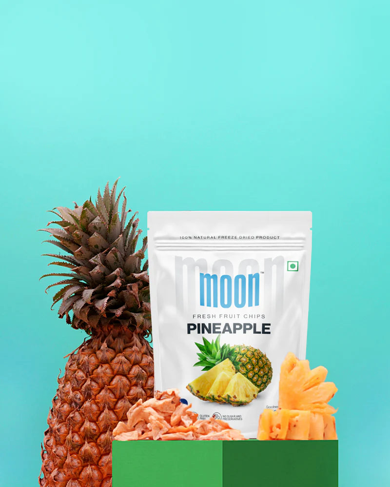 Moon Freeze Dried Pineapple Cubes | 16 gms