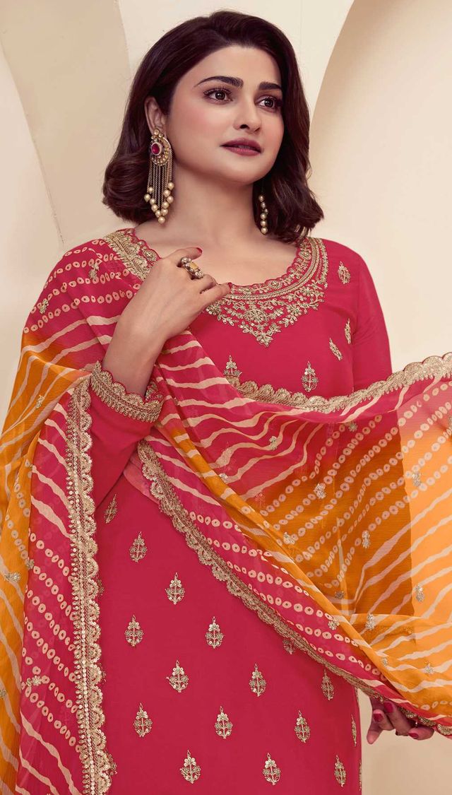Chiffon Suit With Embroidery Work | Ready To Wear