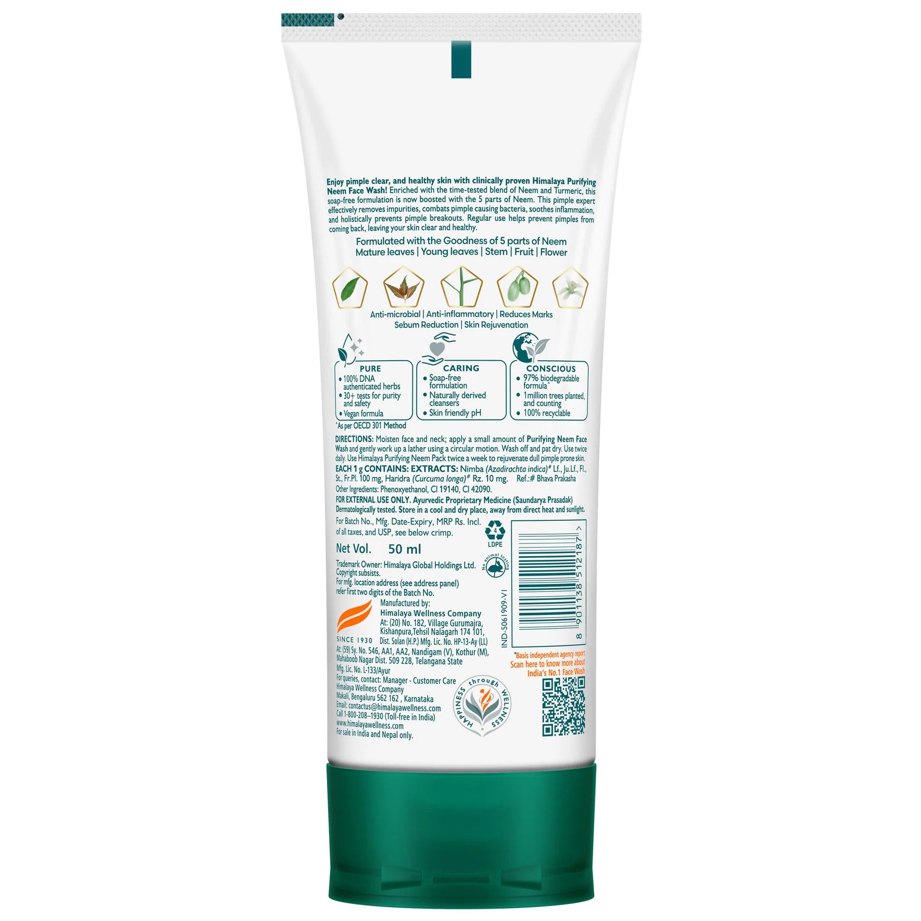 Himalaya Wellness Purifying Neem Face Wash | 400 ml