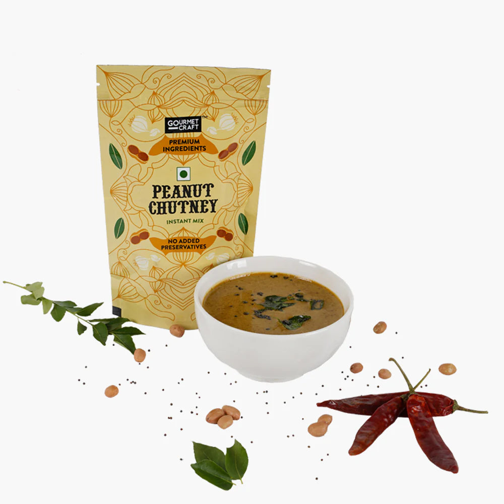 Gourmet Craft Ready to cook Pongal Mix & Instant Peanut Chutney Mix Combo (250gm and 150gm)