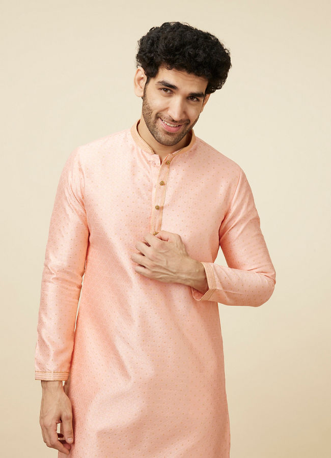 Manyawar Vibrant Rani Pink Kurta Pajama - India shopping