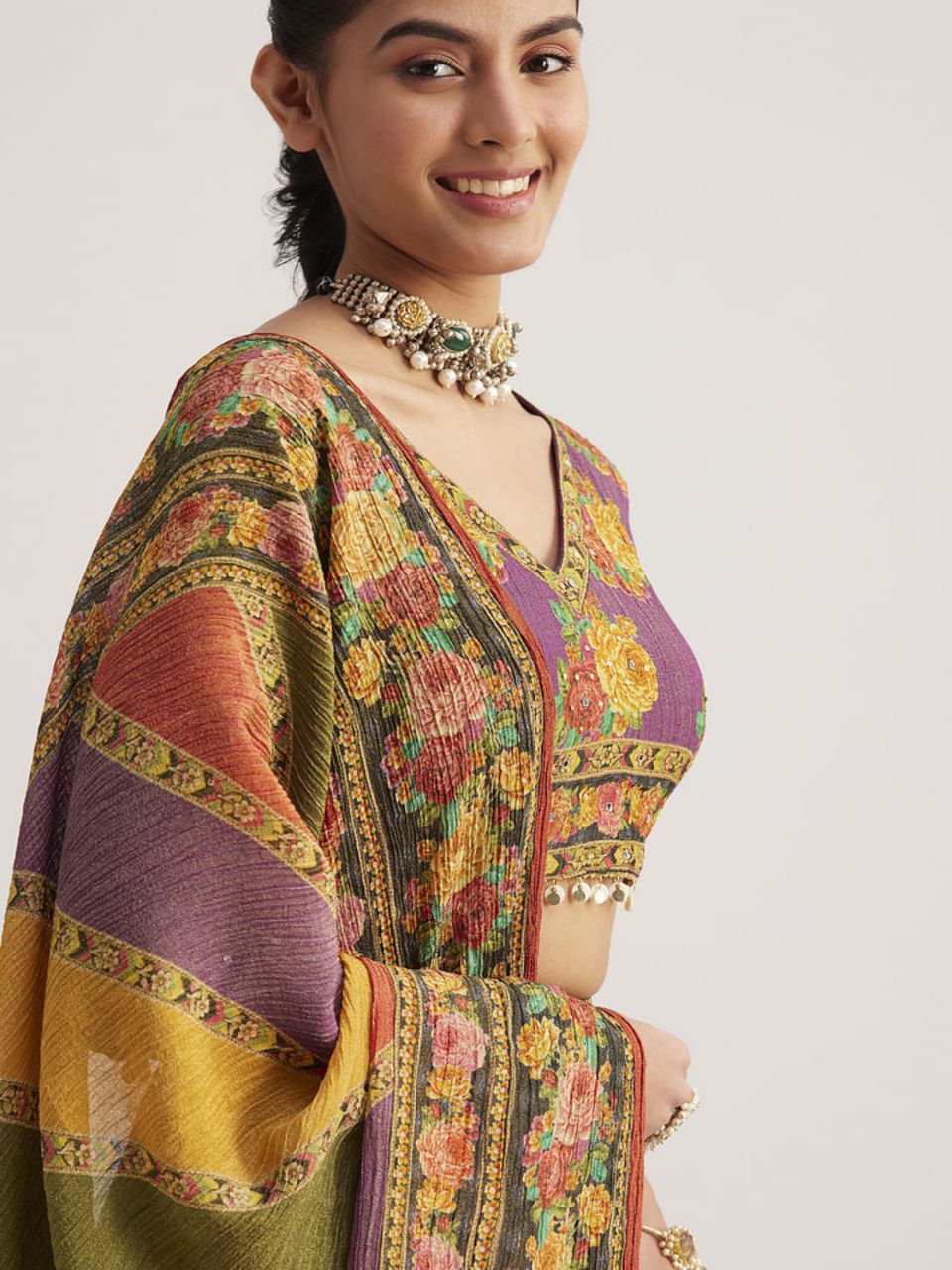 Multicolour Designer Lehenga Choli With Hand Work | Ready To Wear