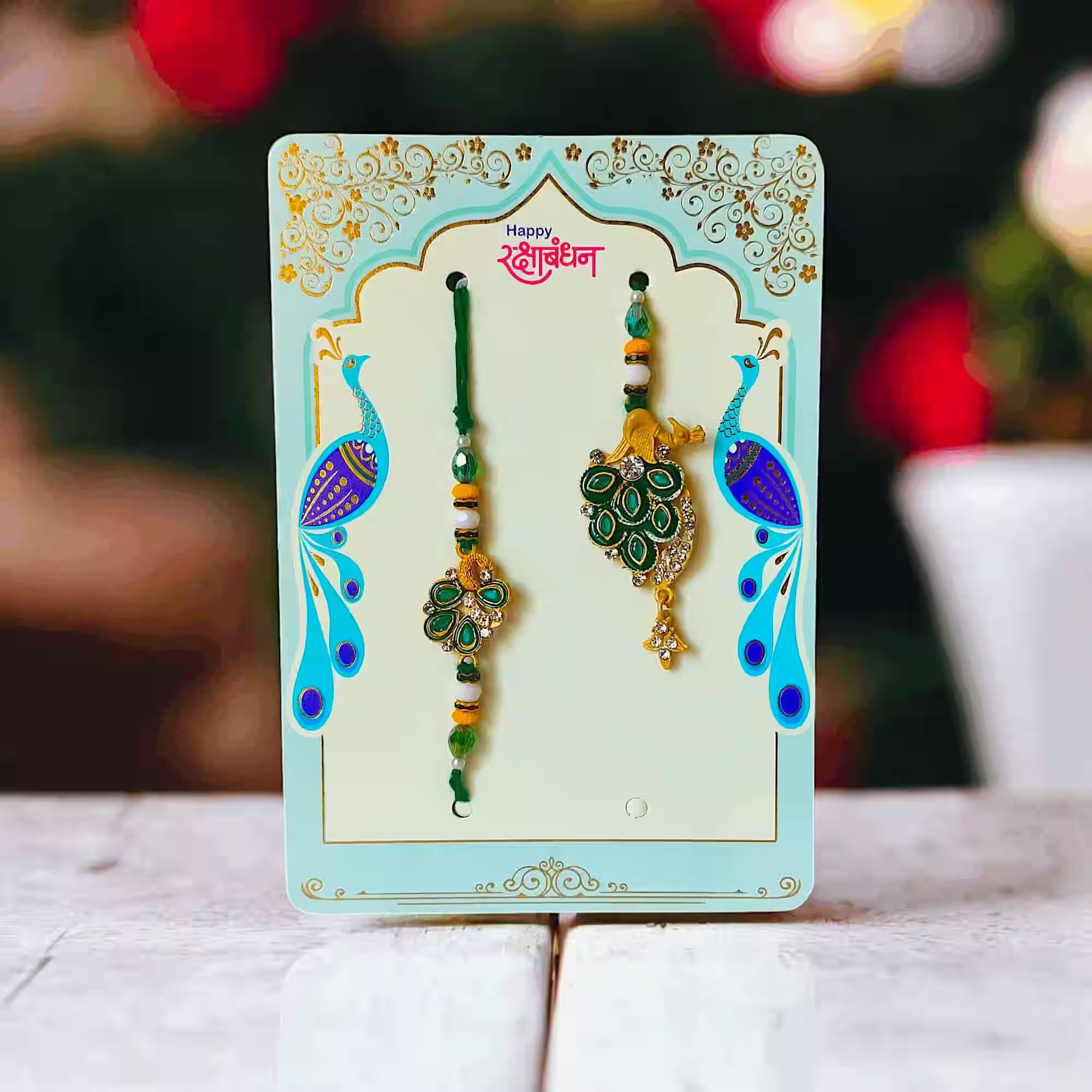 Beautiful Couple Rakhi- Rakhi and Lumba For Bhaiya & Bhabhi