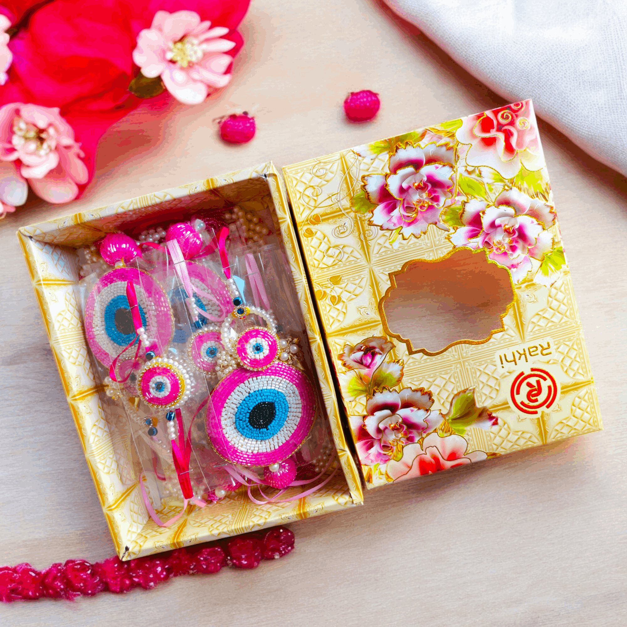 PAIR RAKHI Designer Pearl Rakhi Set of 1