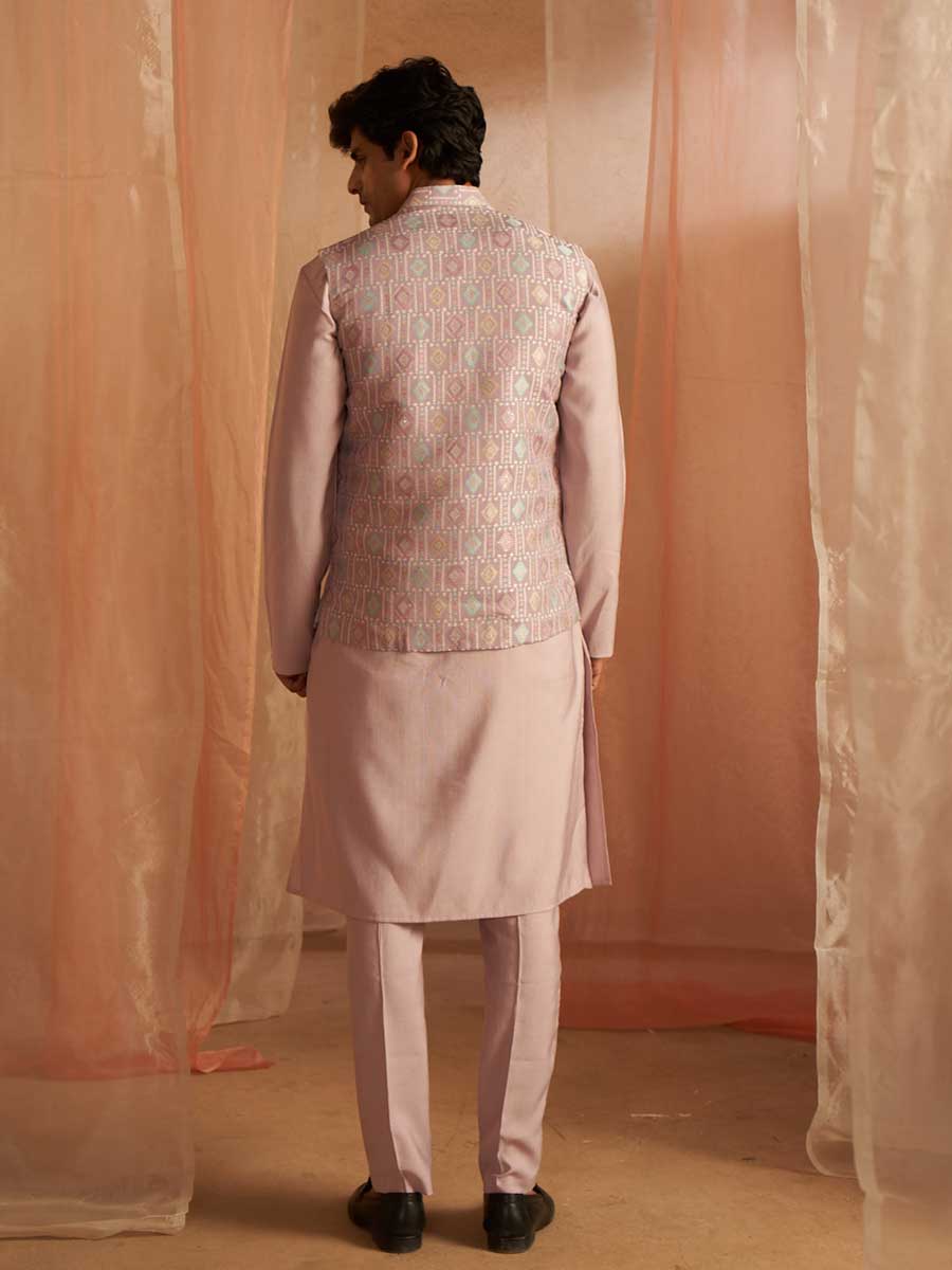 Mangalam Designer Traditional Purple Koti Kurta Pajama | Ready To Wear