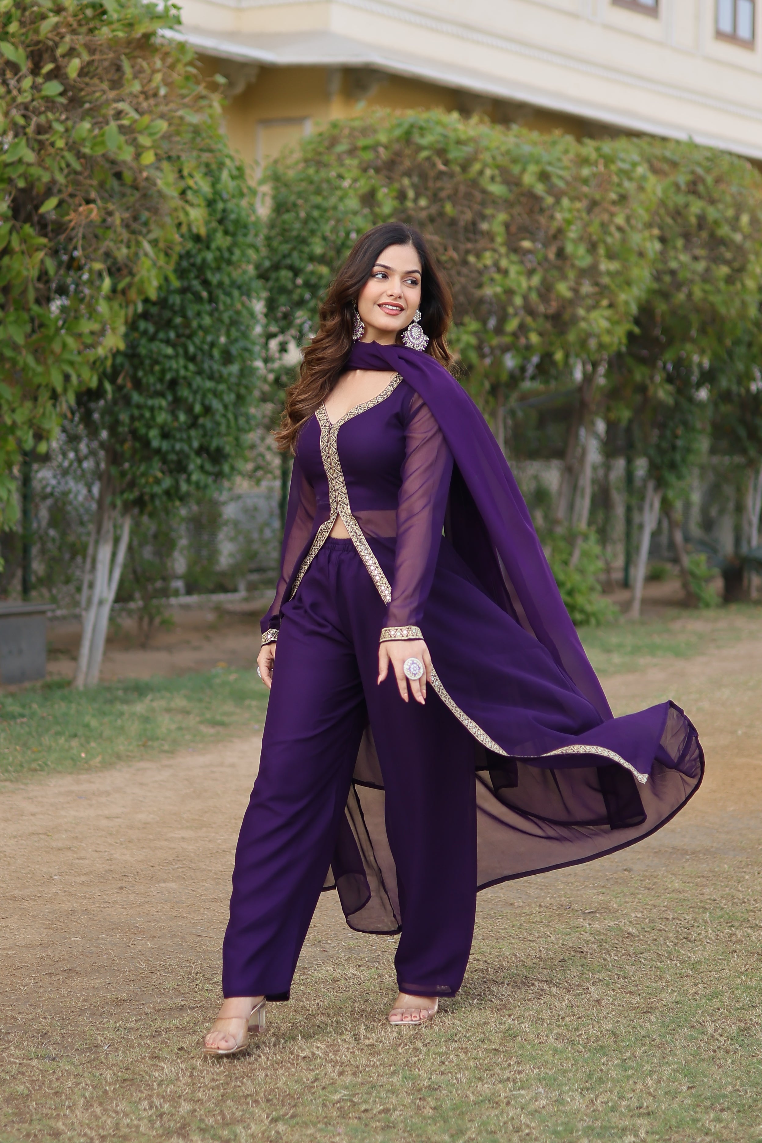 Classic Divine Drape Suit Collection | Ready To wear SKU :- AF5627 , 28