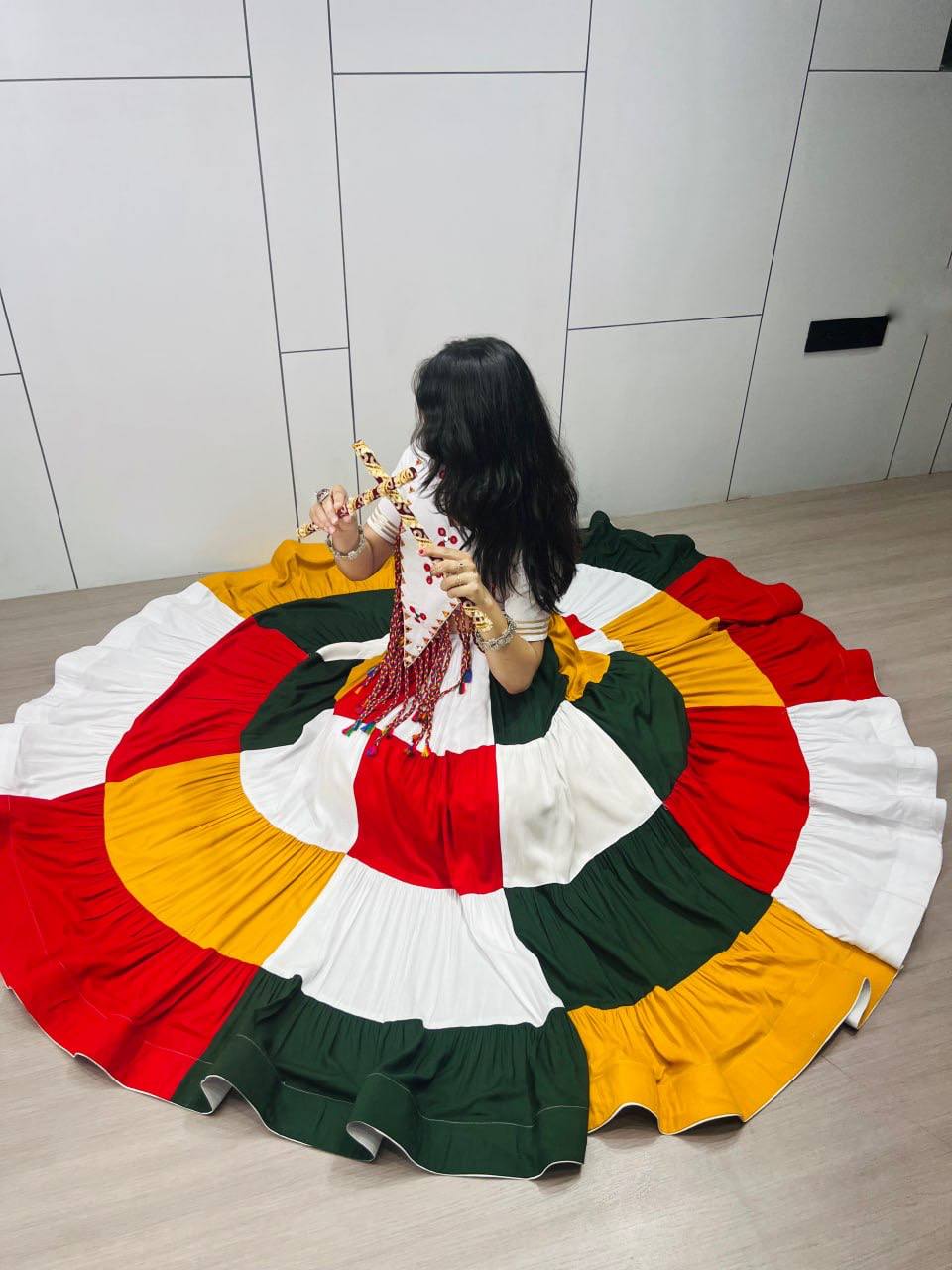 Albeli Multicolour Gujarati Festive Chaniya Choli – Ready to Wear