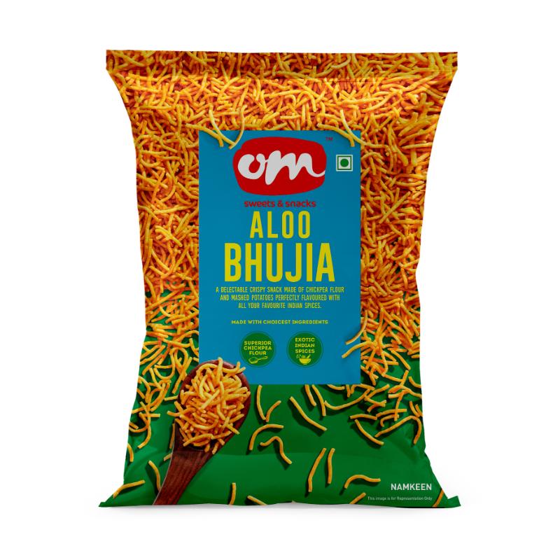 Om Sweets & Snacks Aloo Bhujia - 400 Gms - India shopping