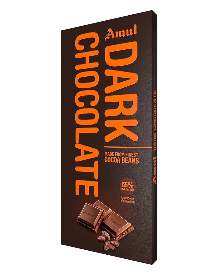 Amul Dark Chocolate 150 g Rich Cocoa Bar for Gifting Indulgence