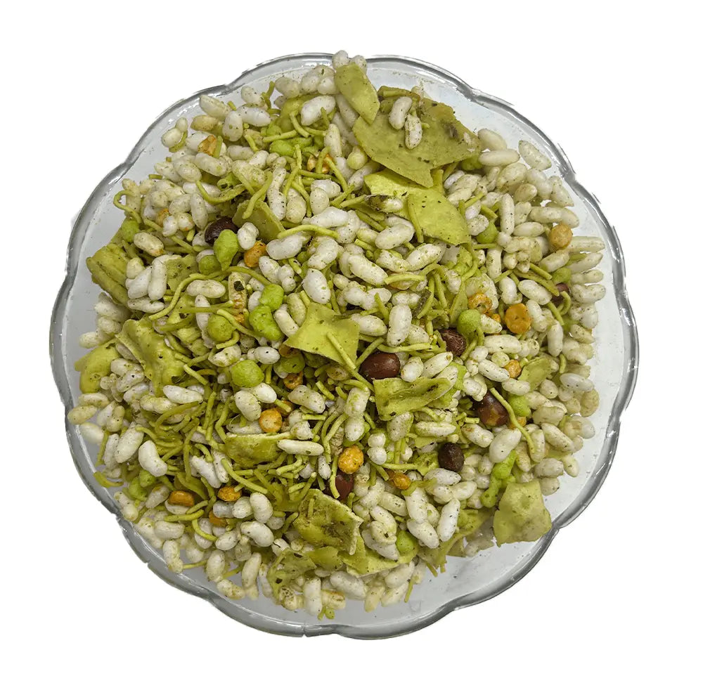 Bhole G Namkeen & Wafers Green Garlic Mix - 400 gms
