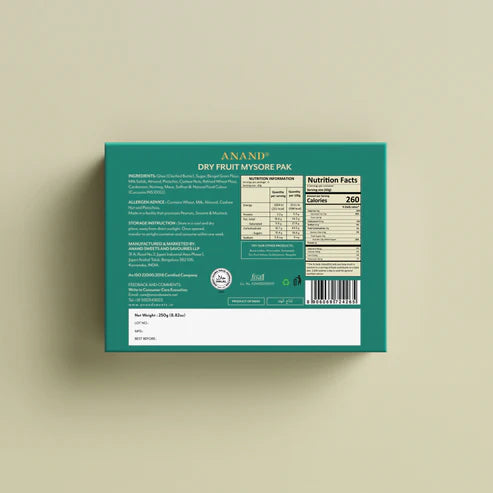 Anand Sweets & Savouries Dry Fruit Mysore Pak | 500 gms