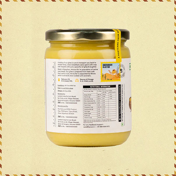 Barosi A2 Desi Cow Ghee – 500 ML
