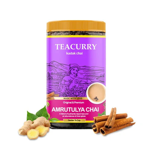 Amrutulya Chai - 100% Natural Amrutulya Spiced Chai Tea for Energy - 200 gms
