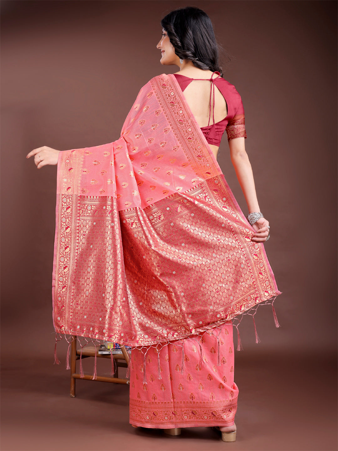 Soot Symphony Linen Cotton Sarees Collection | Ready To Wear SKU - ASASA1001 to 06