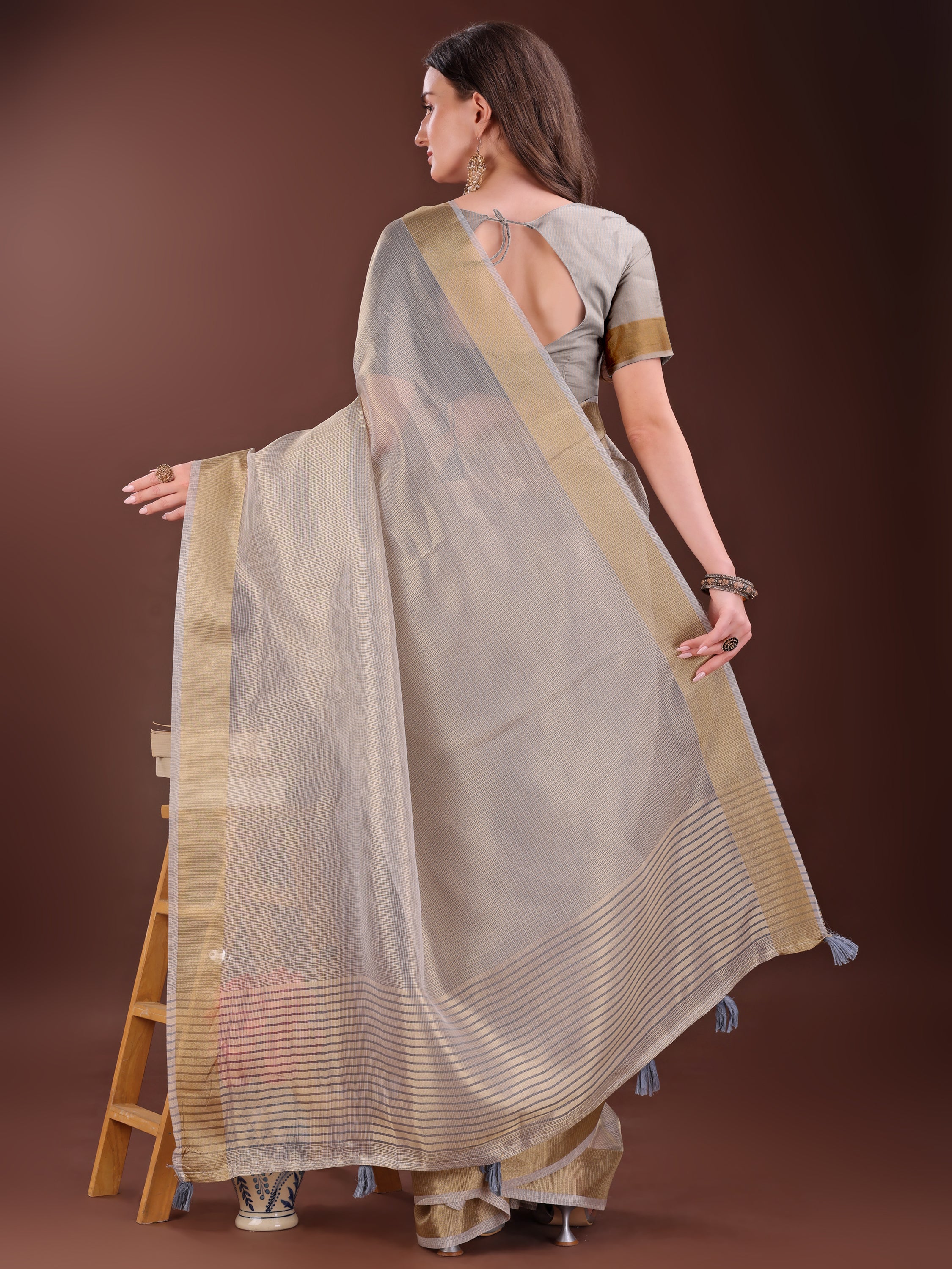 Hunar Hues Organza Sarees Collection | Ready To Wear SKU - SWBAR1001 to 06