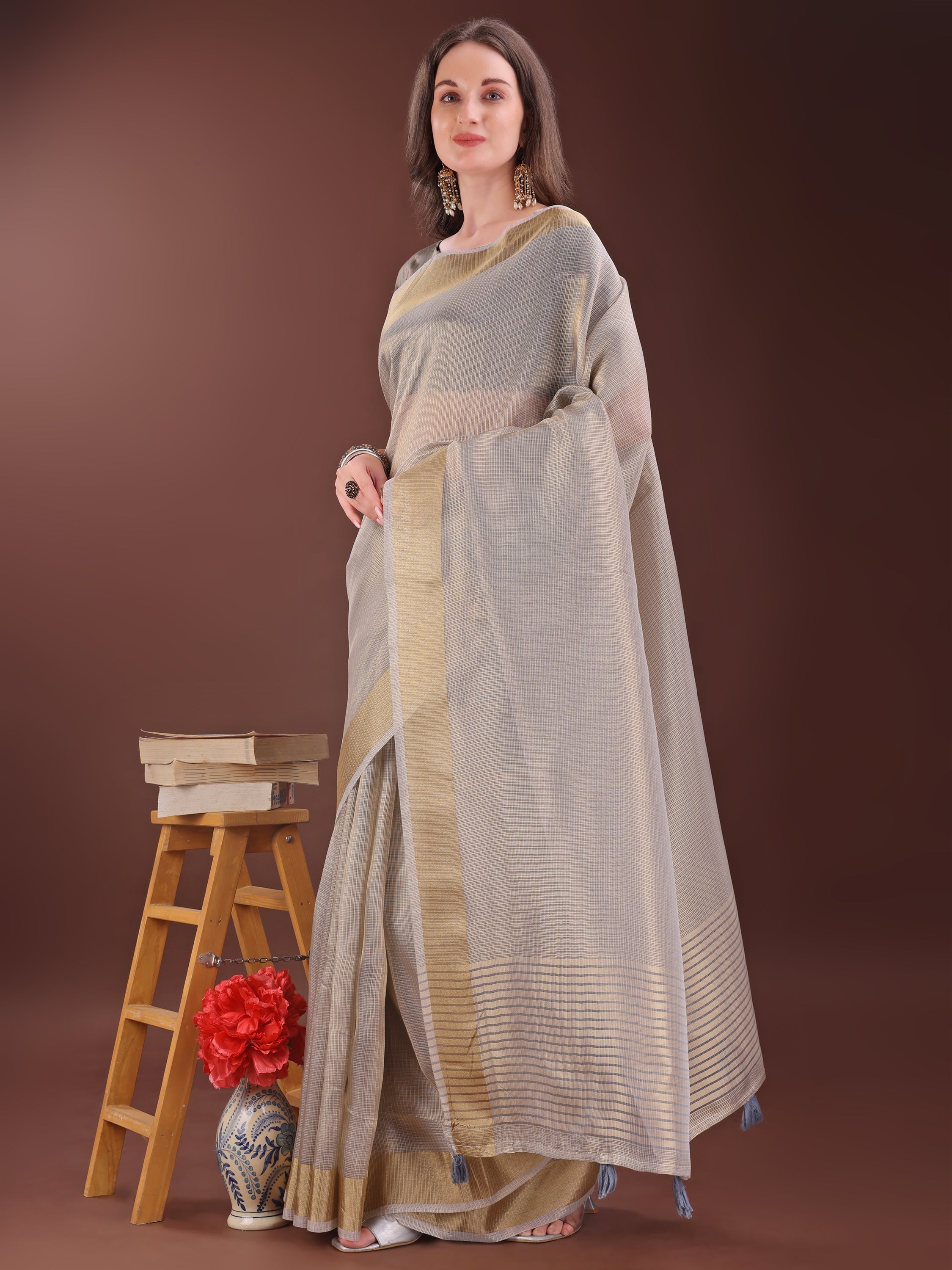 Hunar Hues Organza Sarees Collection | Ready To Wear SKU - SWBAR1001 to 06