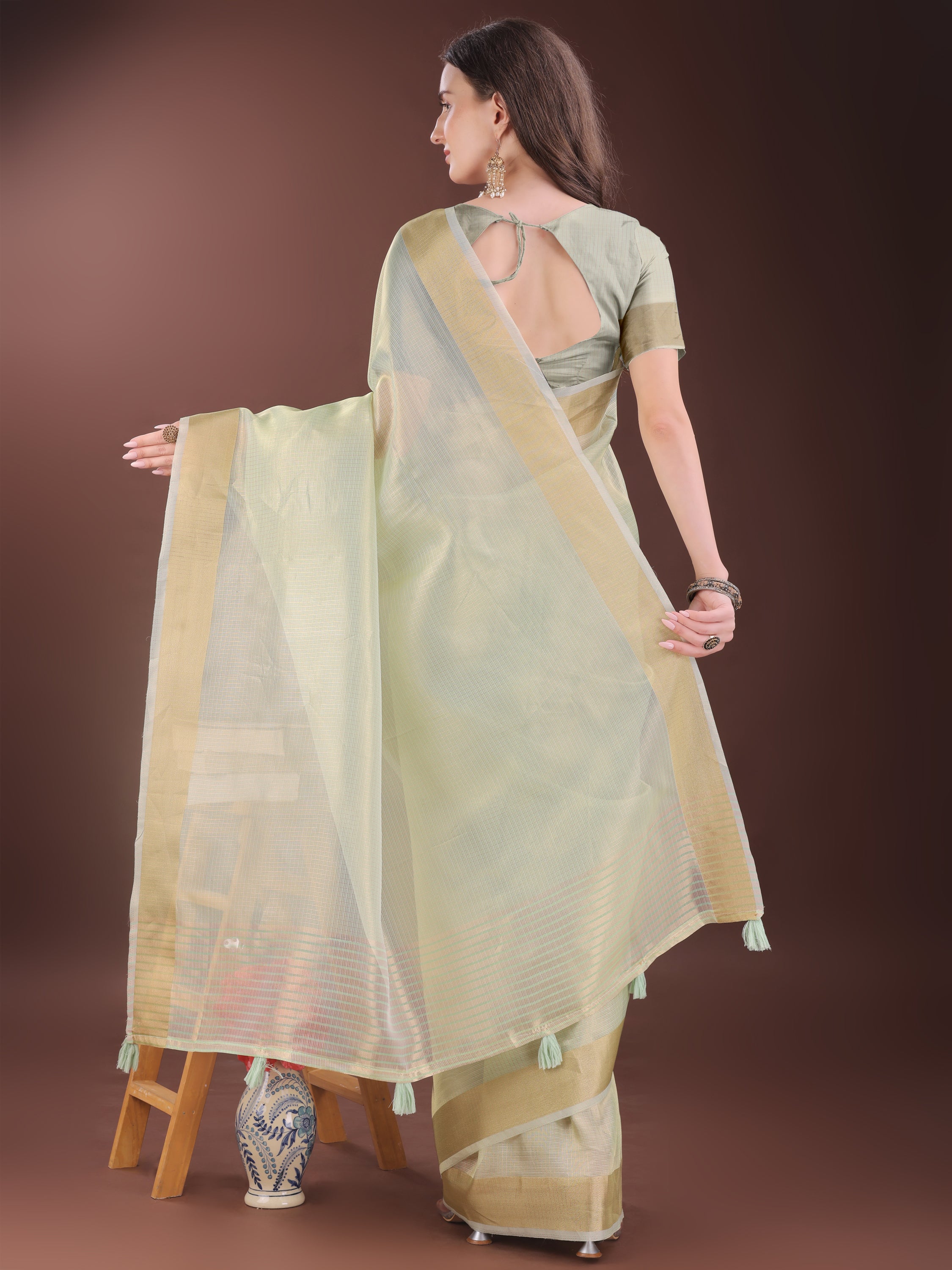 Hunar Hues Organza Sarees Collection | Ready To Wear SKU - SWBAR1001 to 06