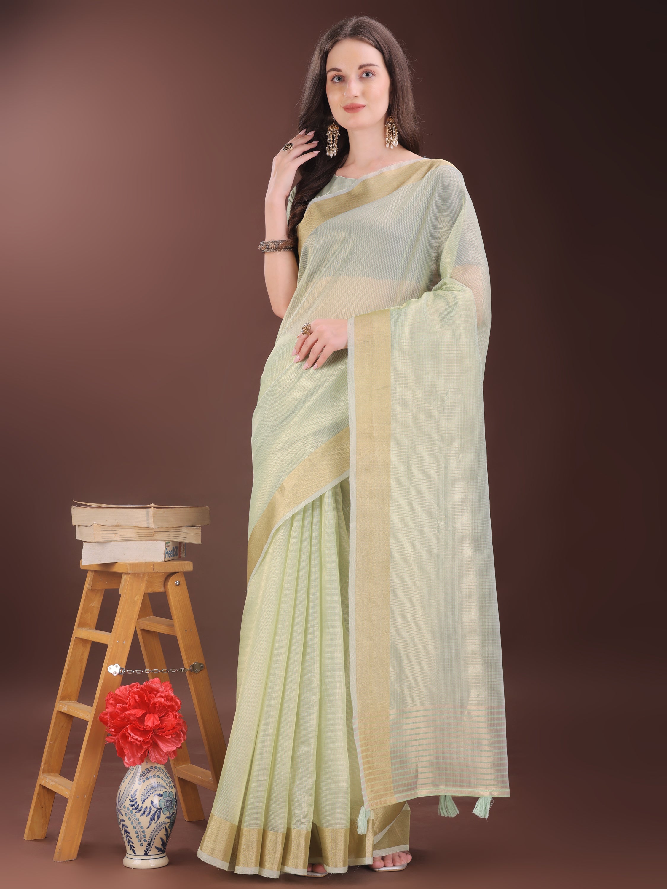 Hunar Hues Organza Sarees Collection | Ready To Wear SKU - SWBAR1001 to 06