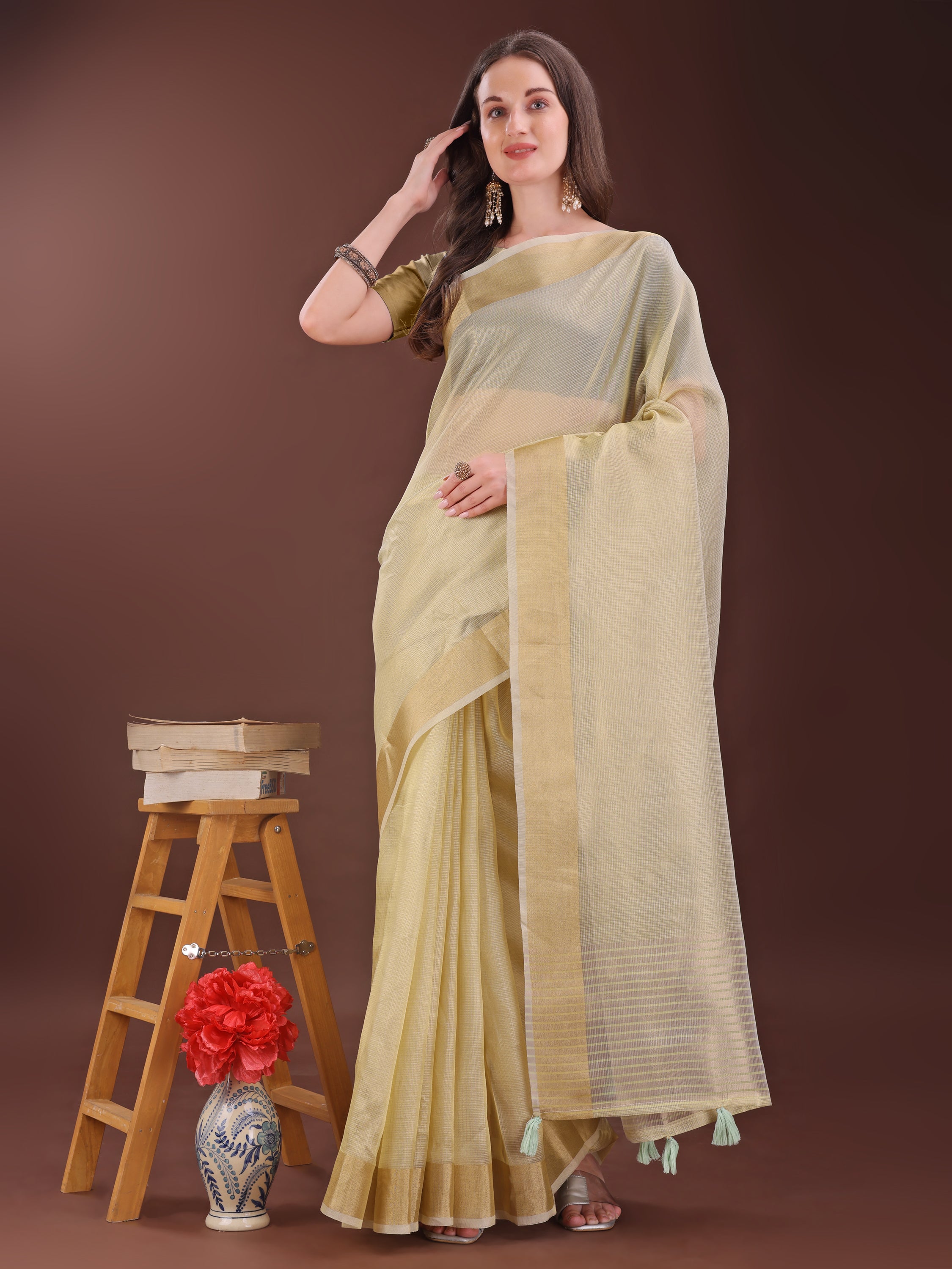Hunar Hues Organza Sarees Collection | Ready To Wear SKU - SWBAR1001 to 06