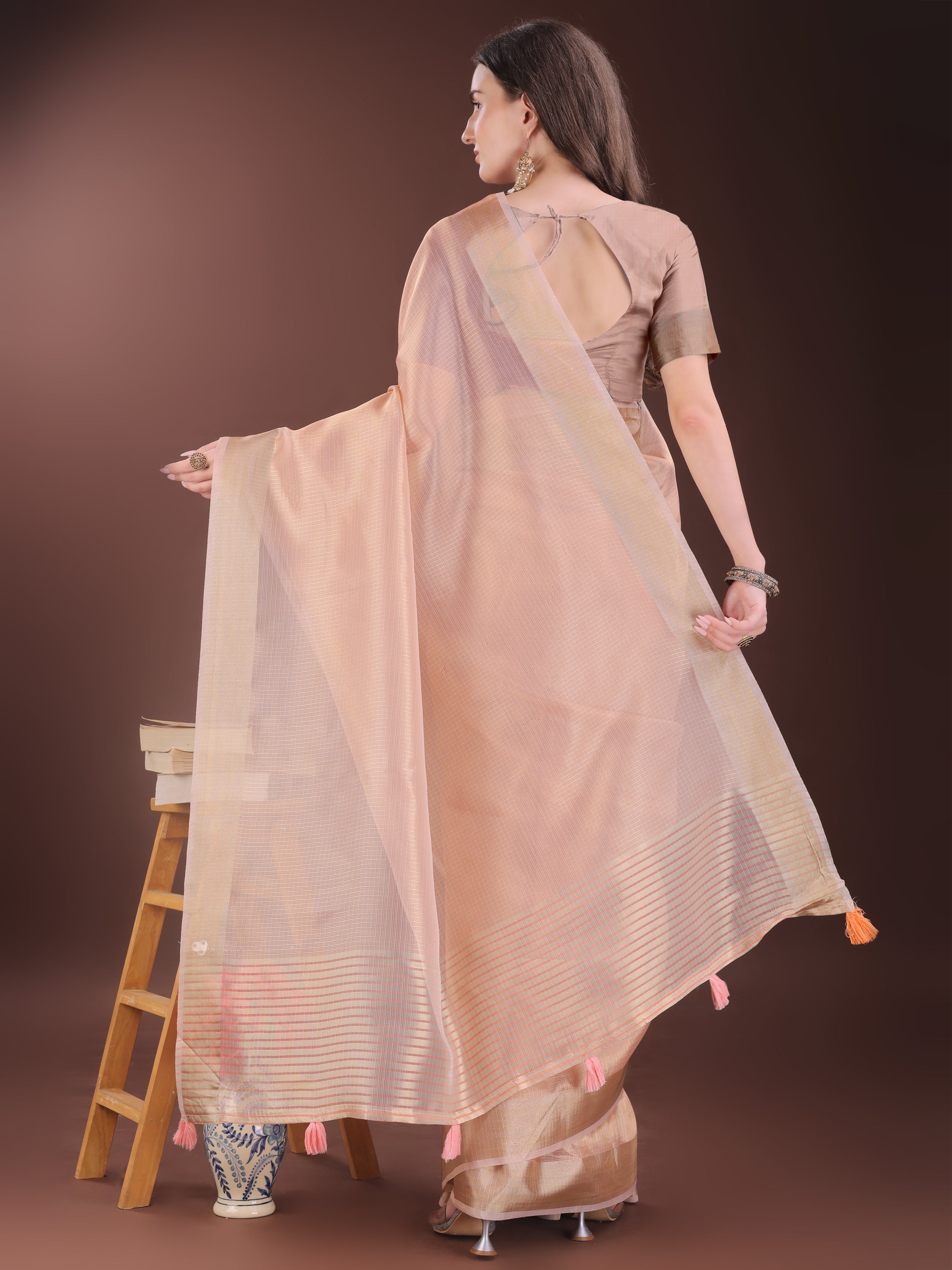 Hunar Hues Organza Sarees Collection | Ready To Wear SKU - SWBAR1001 to 06