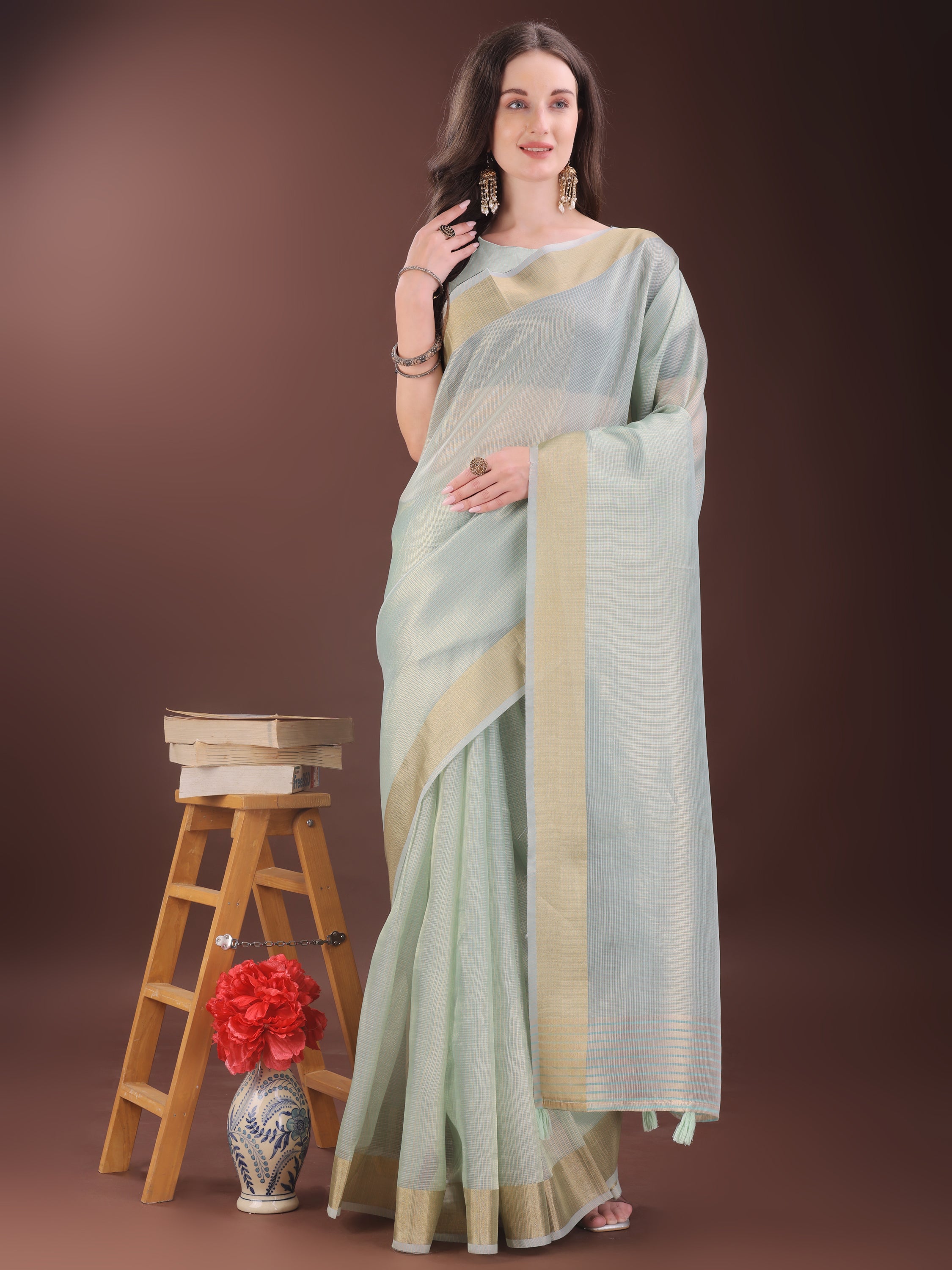 Hunar Hues Organza Sarees Collection | Ready To Wear SKU - SWBAR1001 to 06