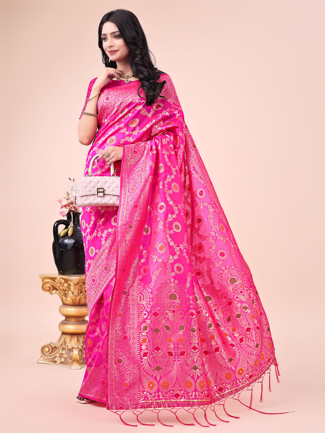 Sitaara Saanjh Banarasi Silks Saree | Ready To Wear SKU - ASBAN1001
